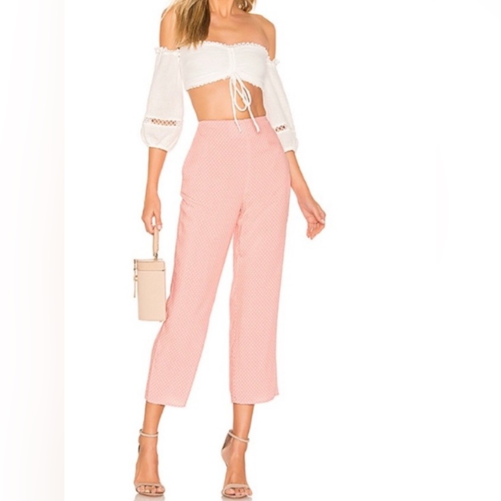 Lovers + Friends Polka Dot Madison Cropped Flowy Pant Women’s Size XS